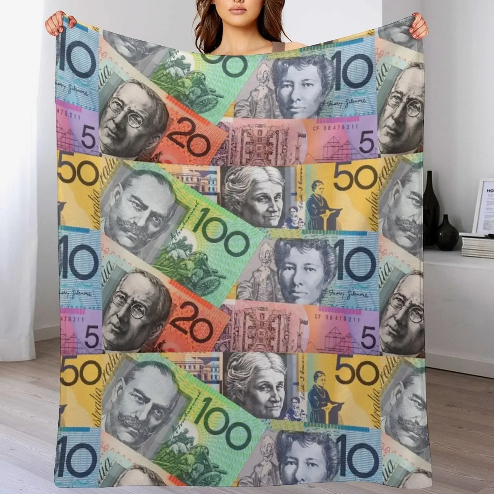 Australian Dollars Throw Blanket Custom Kid'S Blankets