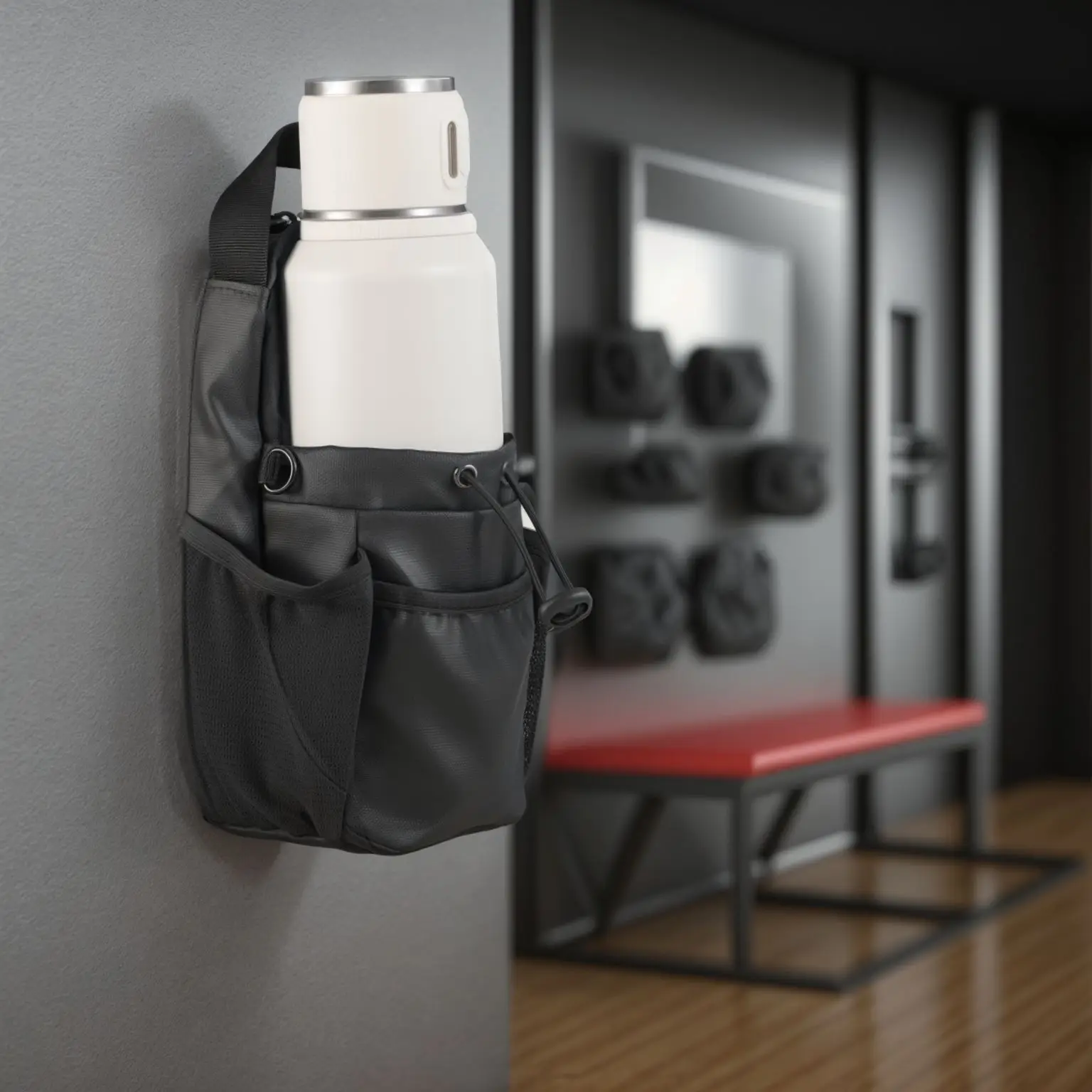 

Magnetic Gym Bag Sling Bag for Men/Women with Phone Pockets Shoulder Strap for Fitness Travel Work and Sports Gym Accessories