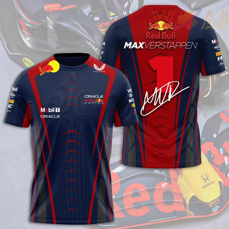 

RED BULL Team 2025 New F1 Racing Outdoor Extreme Sports Quick-drying Breathable Cycling Clothing Oversized T-shirt For Mens