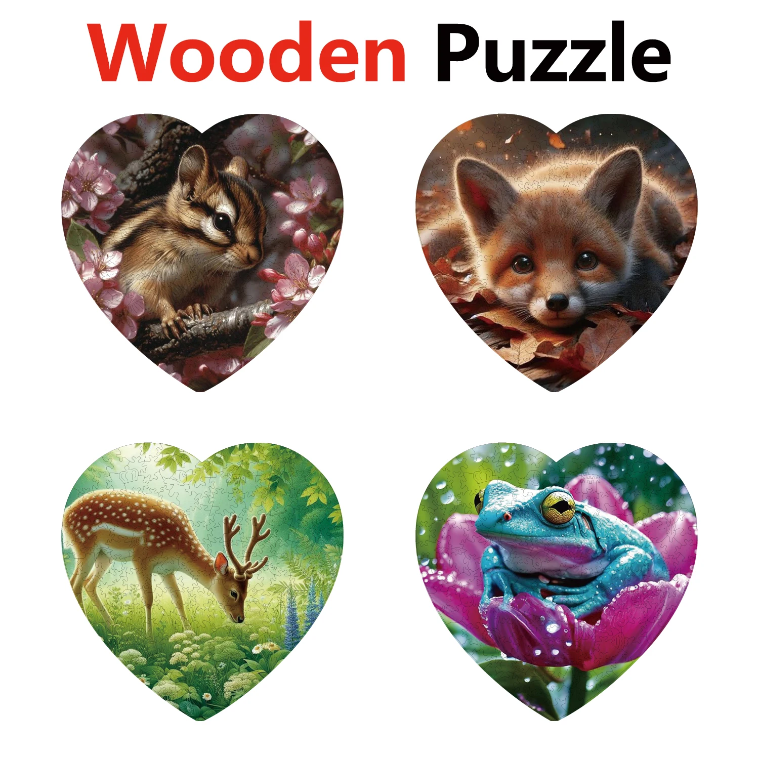 

Hamster Fox Deer Frog Animal Puzzles High Quality Jigsaw Puzzle Wooden Puzzle Best Christmas Gift