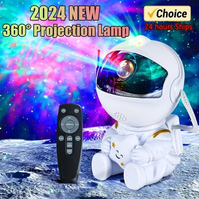 Proyector de estrellas Galaxy, luz nocturna, astronauta, proyector espacial, nebulosa estrellada, lámpara LED de techo para dormitorio, decoración del hogar, regalo para niños