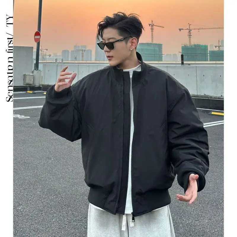 

Thiened Cotton Jaet 2025 Winter New Sle ex Batwing Sve Pilot Jaet Field L American Street Sle Outfit