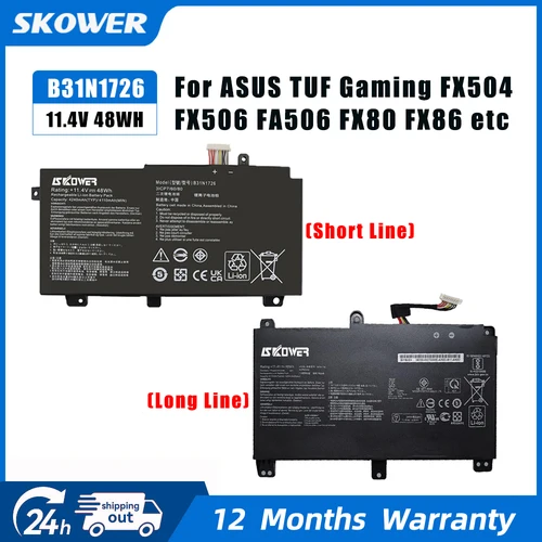 Batería de 48Wh B31N1726 para For Asus FX80 FX86 TUF FX504 FX504G FX504GD FX504GE FX504GM FX505 FX505DT FX505DV A15 FA506IU A17 FA706