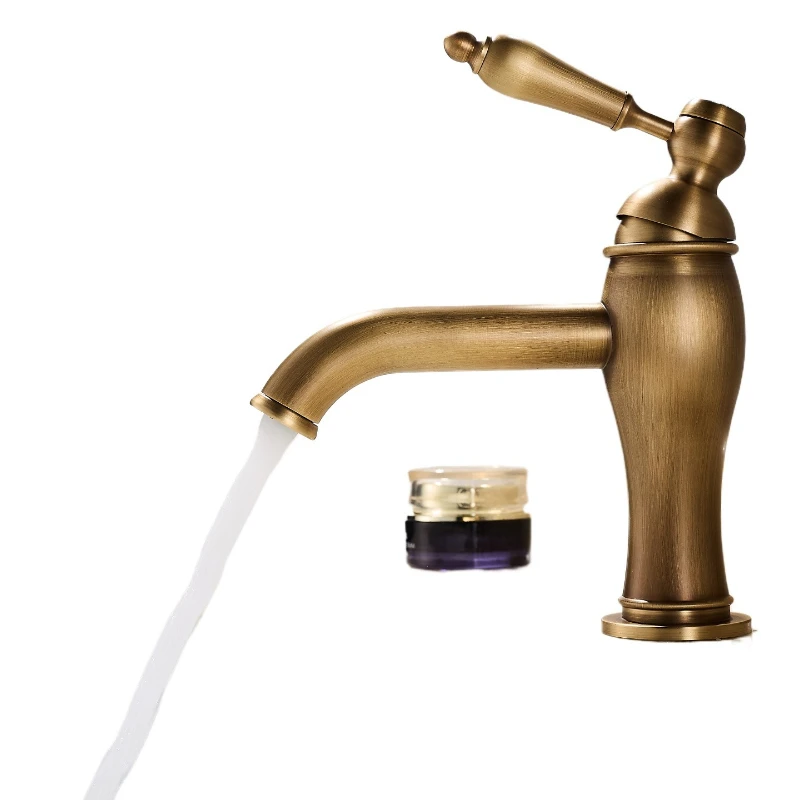 

European style all-copper washbasin faucet antique hot and cold toilet cabinet sink for home use