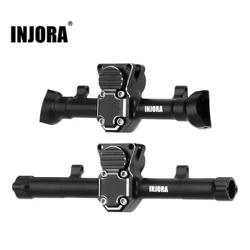 INJORA CNC Aluminum Front Rear Axle Housing Upgrade Parts for 1/24 RC Crawler Axial SCX24 Slider C10 Jeep JLU Gladiator Bronco