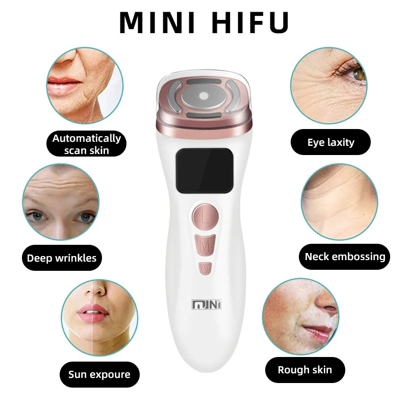 NEW Mini HIFU Machine Ultrasound Machine RF Fadiofrecuencia EMS Microcurrent Lift Firm Tightening Skin Wrinkle Skin Care Product