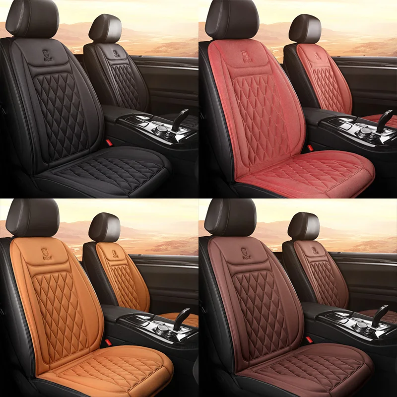 Karcle Car Seat Heater Kit Electric Heated 12V Universal Car Seat Covers Heating Cushion Winter Seat Protector Car Accessories