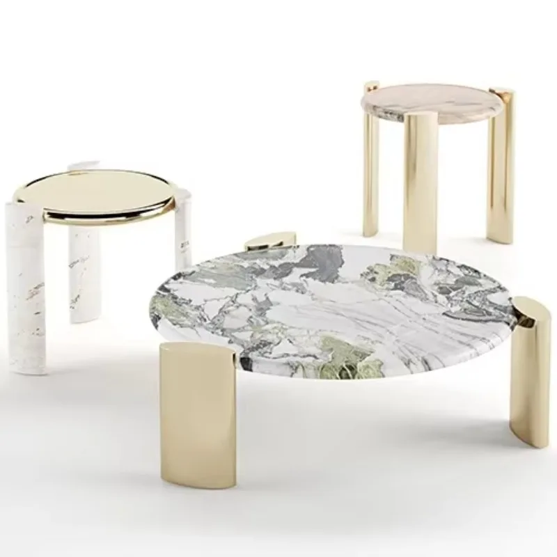 

Marble Tea Table Simple Modern round Size Tea Table Combination