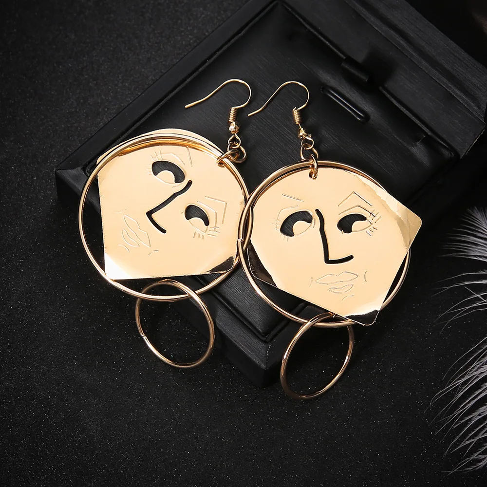 Painting Dangle Earrings For Women 2022 Unique Seated Portrait of Marie-Therese Walter Statement Drop Earrings