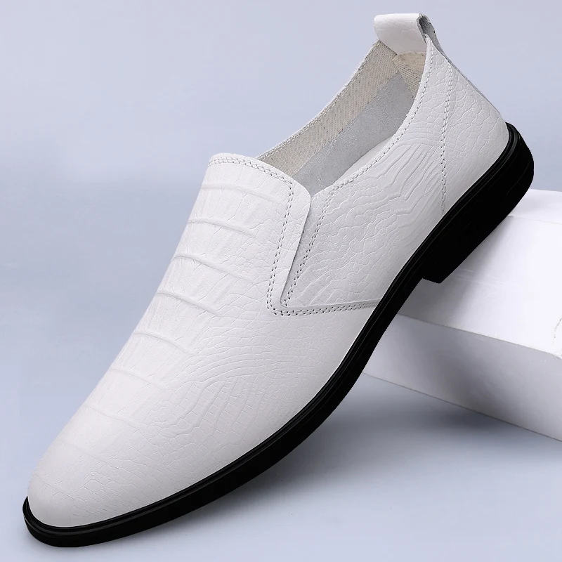 

Роскошная мужская кожаная обувь, удобная повседневная обувь, мужская обувь из воловьей кожи, противоскользящая обувь для вождения, высококачественная мужская обувь