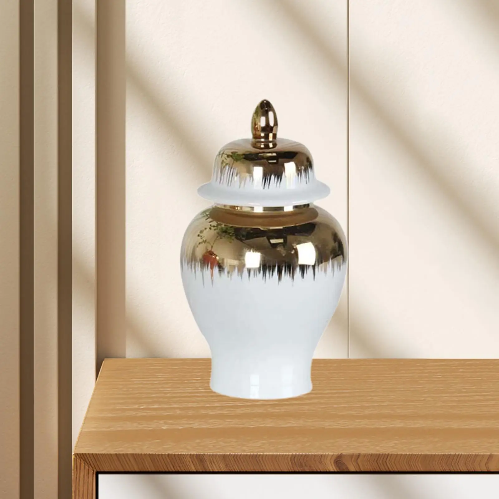 جرة الزنجبيل الصينية التقليدية المنظم الحرف اليدوية الحلي السيراميك المغطاة جرة زهرية لحفلات الزفاف غرف معيشة مكتب طاولة الأزهار