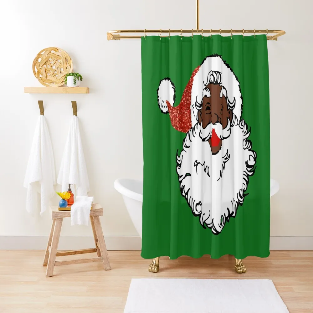 

sequin print African santa claus Shower Curtain Bathroom Shower Set Bathroom Box Curtain