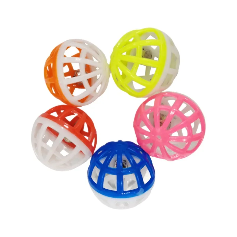 Pet Toy Colored Plastic Ball Colored Cat Toy Hollow Hollow Bell Ball Cat Toy Ball