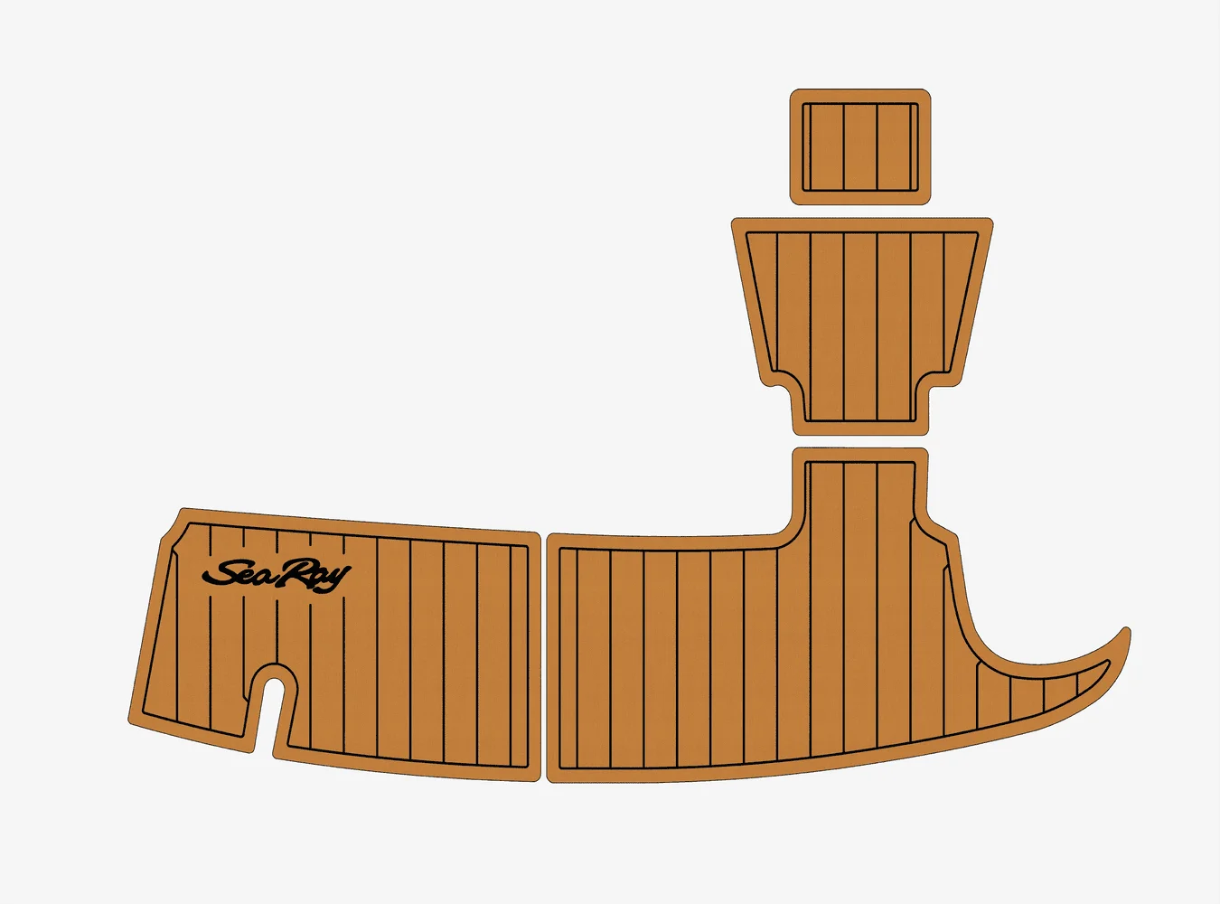 

1997 Sea Ray 240 Sundeck 1/4 дюйма, 6 мм, пена EVA, Нескользящий морской коврик из тикового дерева, настил из ПВХ, домашний ковер Aqua, морской пол