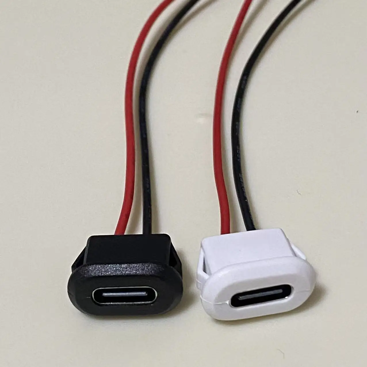 Type-C Connector Female Socket Power Cable Chassis 2P Type USB Female Socket Direct Pressure Crimp Jack  Charging Port Extension