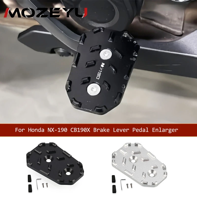 

NX190 Motorcycle Brake Lever Pedal Enlarger Extension Plate Pad For Honda NX-190 NX 190 2024 2025 2026 CB 190X CB190X CB 190 X