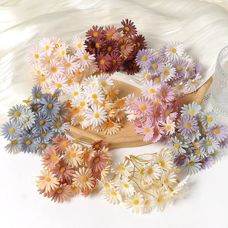 5/10/20Pcs Artificial Daisy Flowers Chamomile Fake Flowers Home Room Decoration Wedding Decor DIY Garland Accessories Handicraft