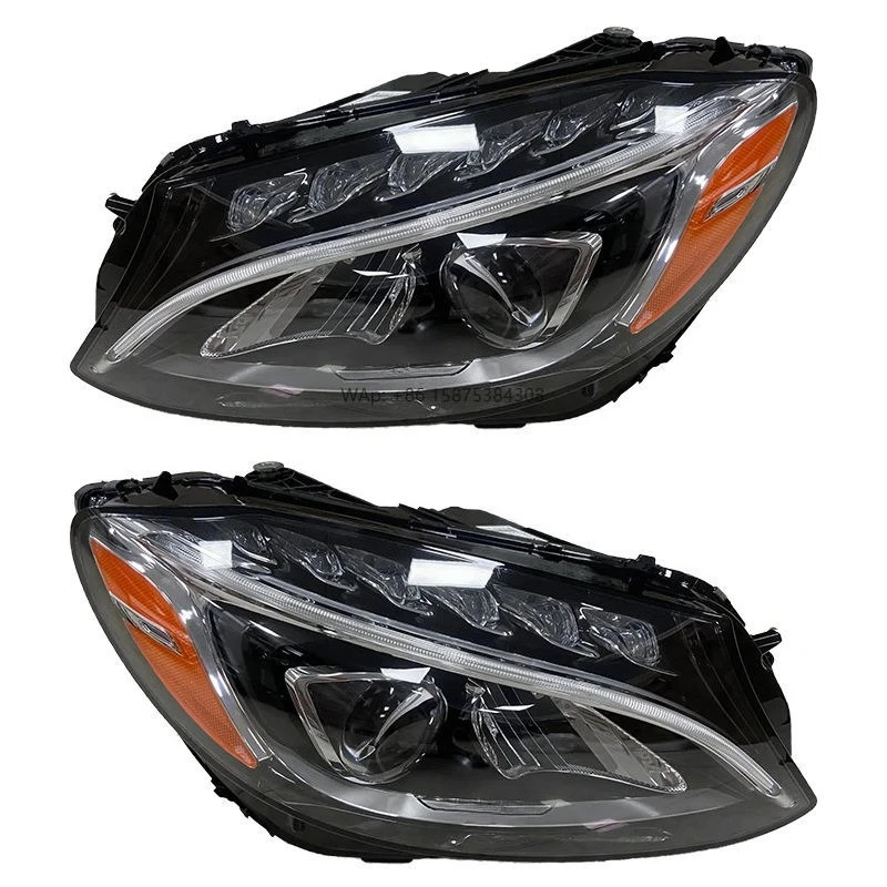 

For C Class W205 LED Headlights C180 C200 Car Accessories for C300 2019 Head Lamp Head Light