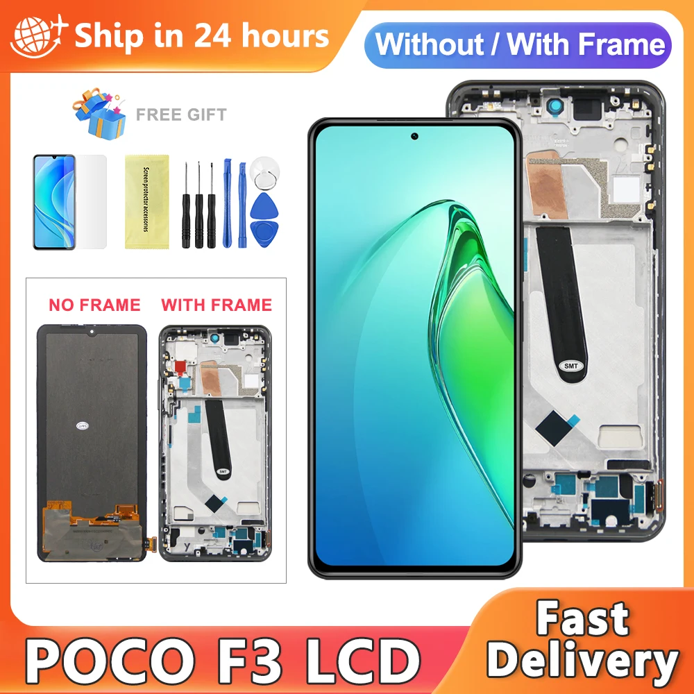 

AMOLED For Xiaomi Poco F3 LCD M2012K11AG Display Touch Screen Digitizer Assembly For Redmi K40 Display Screen K40 Pro LCD