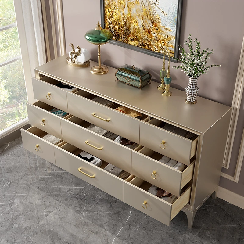 Luxury Wood Living Room Cabinets Morden Storage Entrance Organizer Cabinet Chest Of Drawers Cajoneras Home Furniture image 3