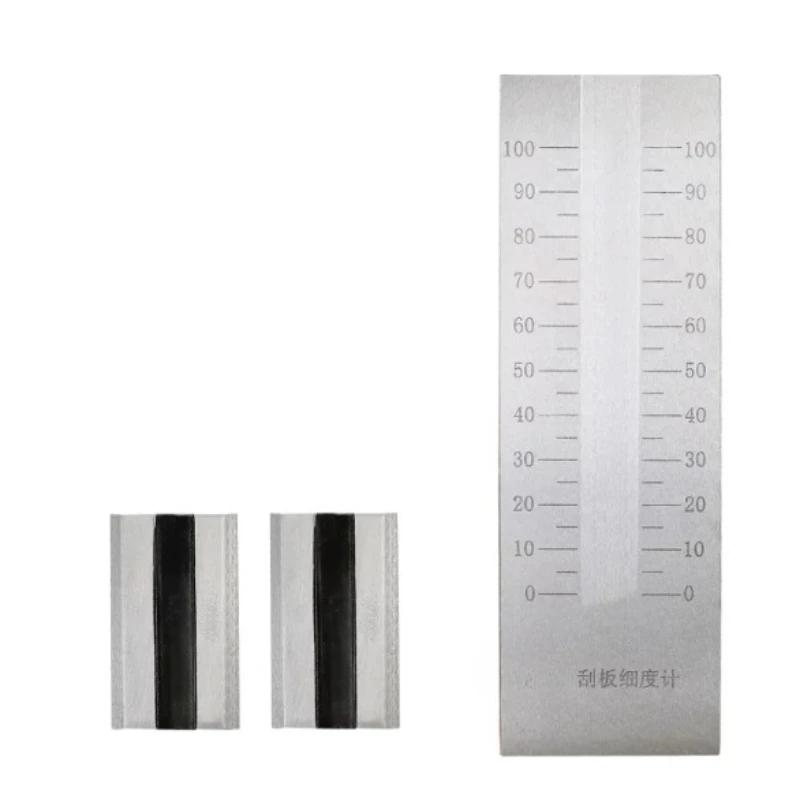 Stainless Steel Fineness Gauge, Single & Double Groove Paint Particle Testing Plate for Coating Fineness Measurement
