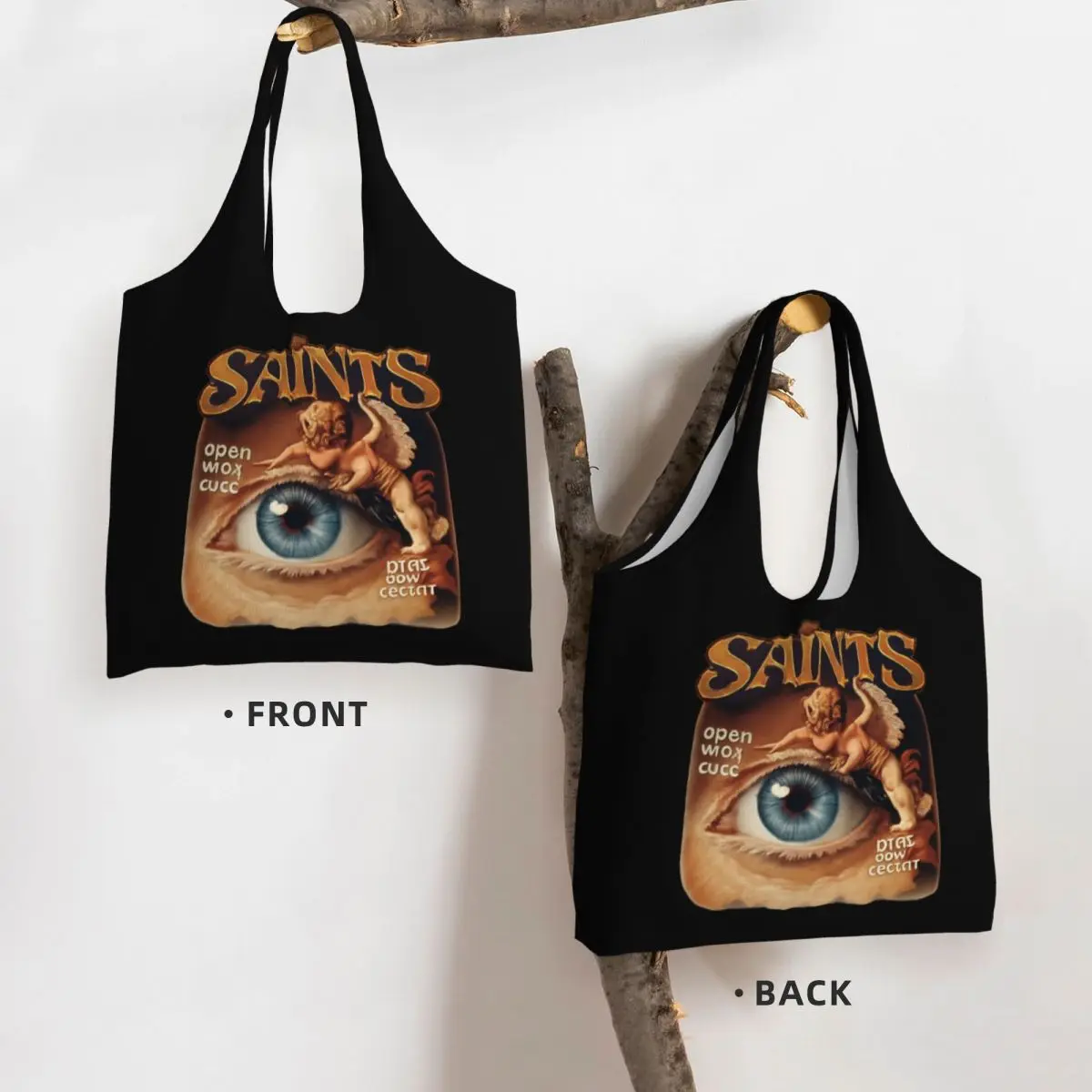 Saints Large Capacity Canvas Tote Bag Single Shoulder Work Commute Bag For Women Eco-Friendly Shopping Bag