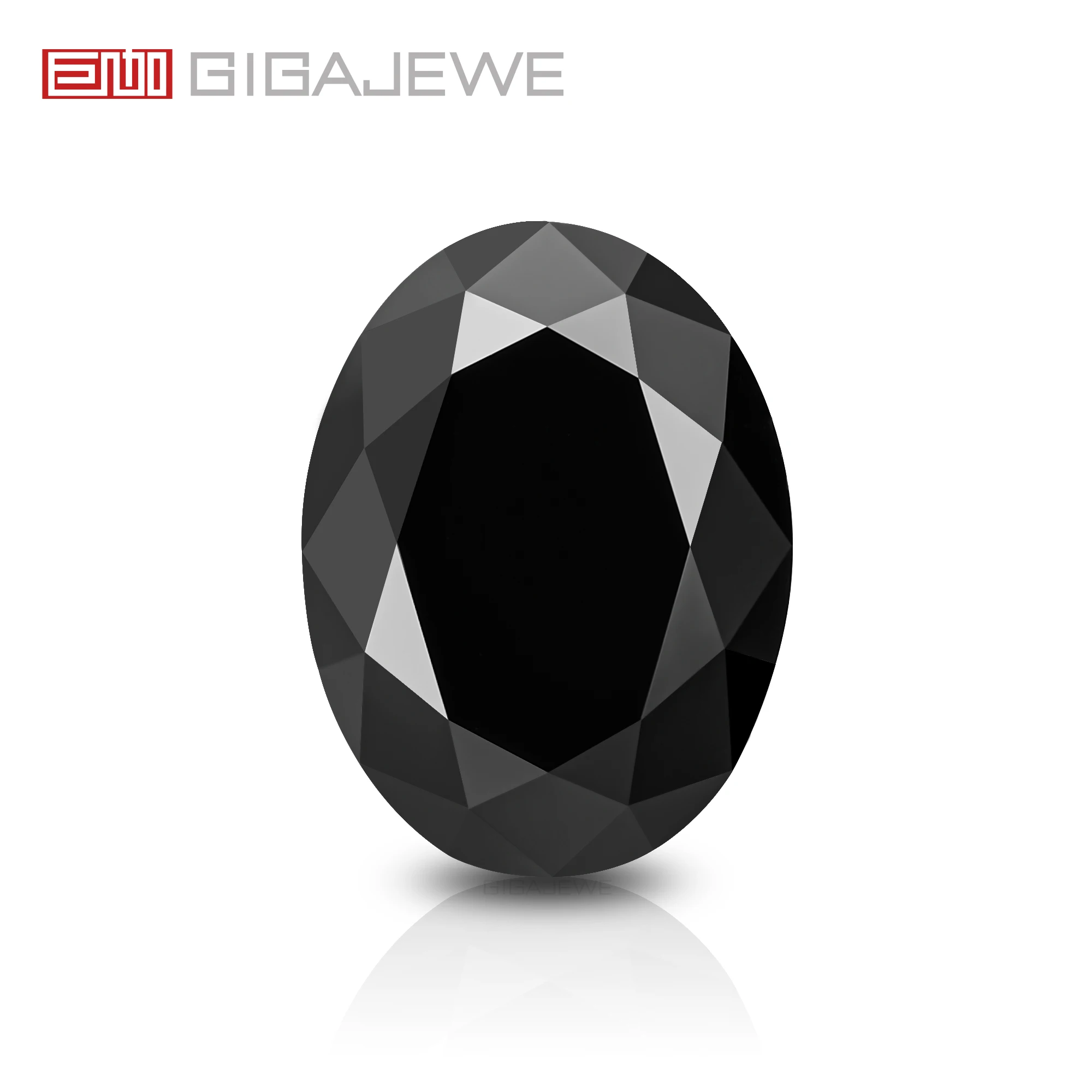 

GIGAJEWE Moissanite Handmade Oval Cut Black Color VVS1 Premium Gems Loose Diamond Test Passed Gemstone For Jewelry Making