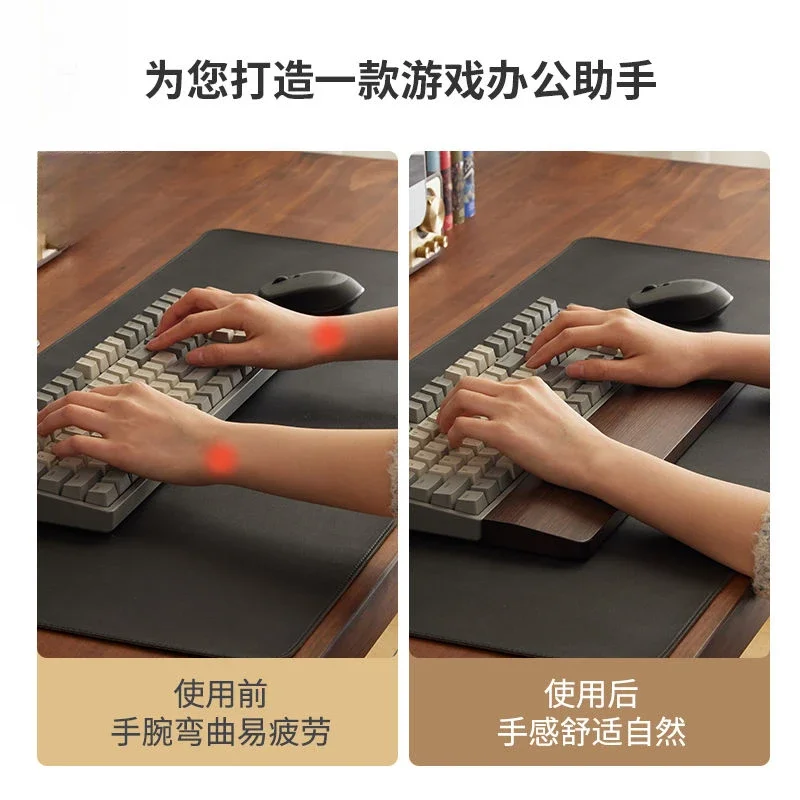 Zwart Walnoot Hout Palmsteun Aangepaste Massief Houten Mechanische Toetsenbord Accessoire Polssteun Pad Houten Spel Kantoor Palm Stree Ondersteuning