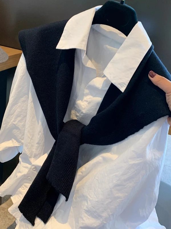 

Универсальный многослойный топ из трикотажа, дизайн 300 Pou, однотонный, для мужчин и женщин, весна-осень, в стиле колледж