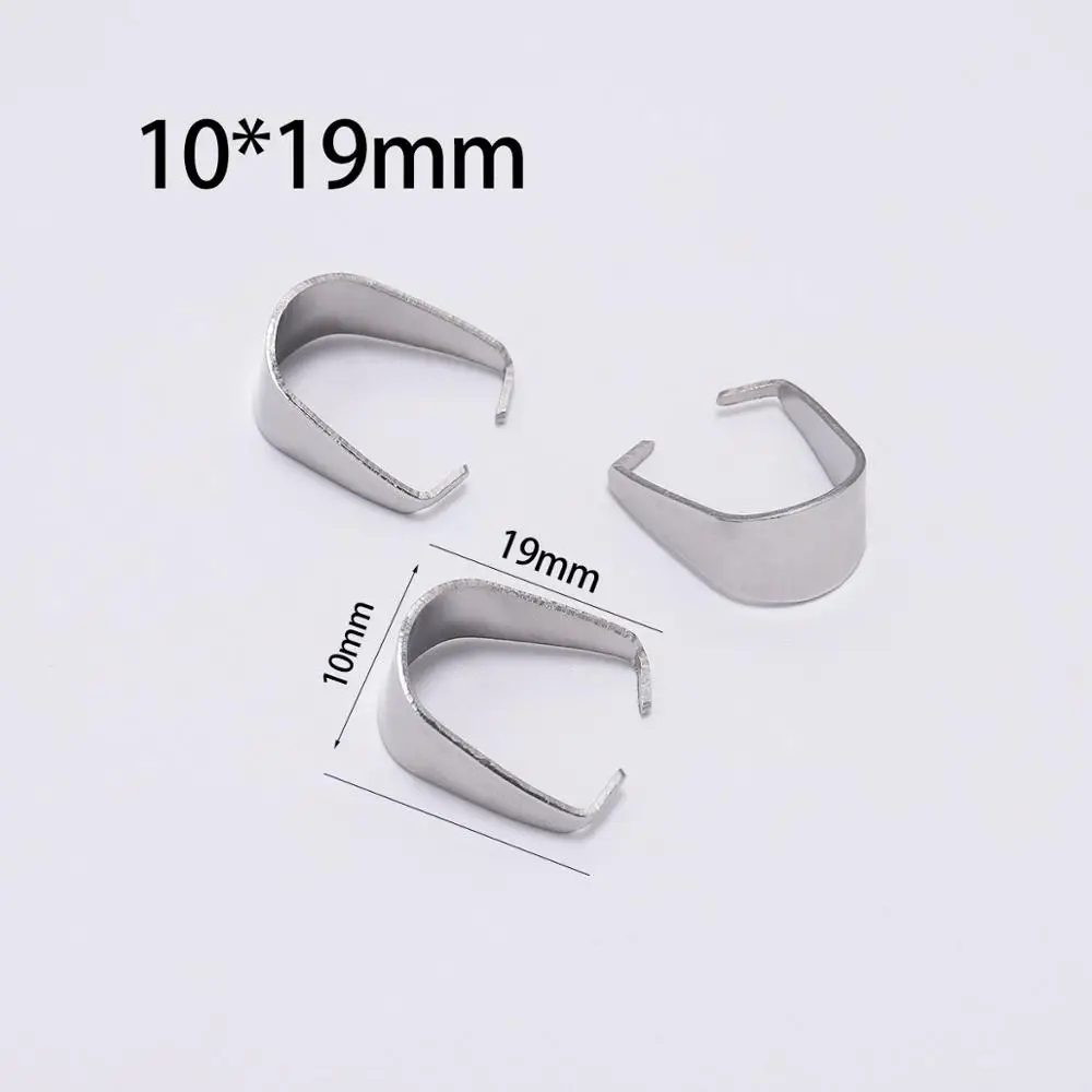 50/100pcs Stainless Steel Pendant Pinch Bail Clasps Necklace Hooks Clips Connector For Jewelry Making Findings Accessories DIY