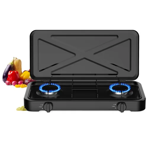 휴대용 캠핑 가스 스토브 버너, 접이식 화로, 캠핑 하이킹 용품 장비, 야외 액세서리, 2 버너  Best5