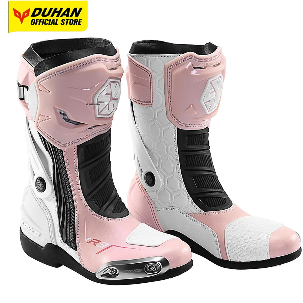 

Ladies Dirt Bike Boots Women's Protective Motocross Boots Off Road Motorcycle Boots Adventure Touring Gear Ankle Support