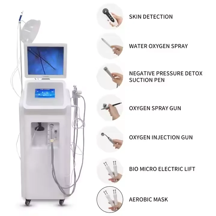 Face Cleaning Oxygen Infusion Jet Peel Facial Beauty Spa Skin Care Water dermabrasion Aqua Salon Hydro Facial Mask Machine