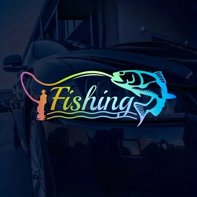 Funny Car Stickers Fishing Hunter for Auto Rear Window Vehicle Body Styling Decoration Removable Car Accessories Vinyl Decals