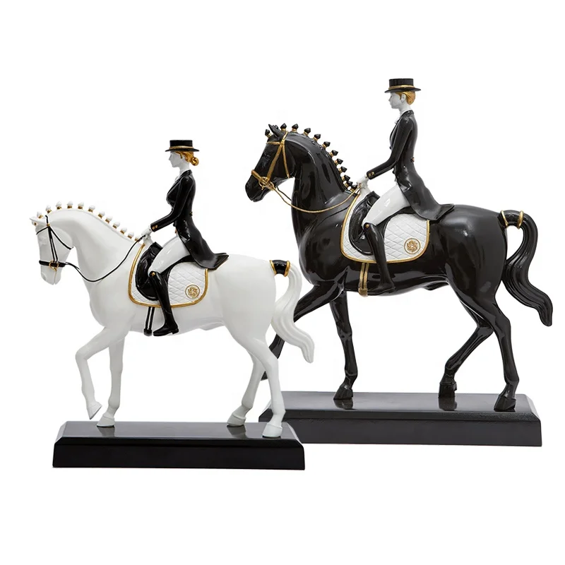 British Equestrian Dressage Riding Character Home Living Room Study Horse Ornament