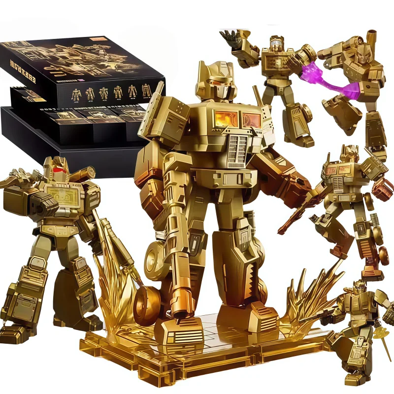 Transformers 2025 Yearbook Edition Anniversary Limited Set Building Blocks Toys Optimus Prime Bumblebee Model Collections Gifts