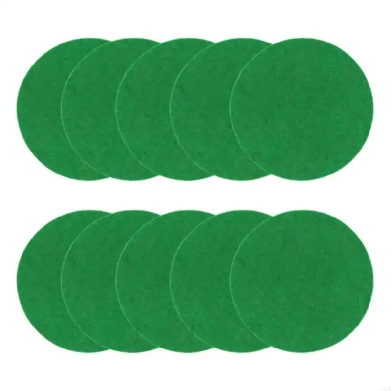 U2JB 10pcs Auto adesivo Substituição feltro Substituição Verde Fellow Pad Air Hockey Table Felt Pusher Table Game Acessórios