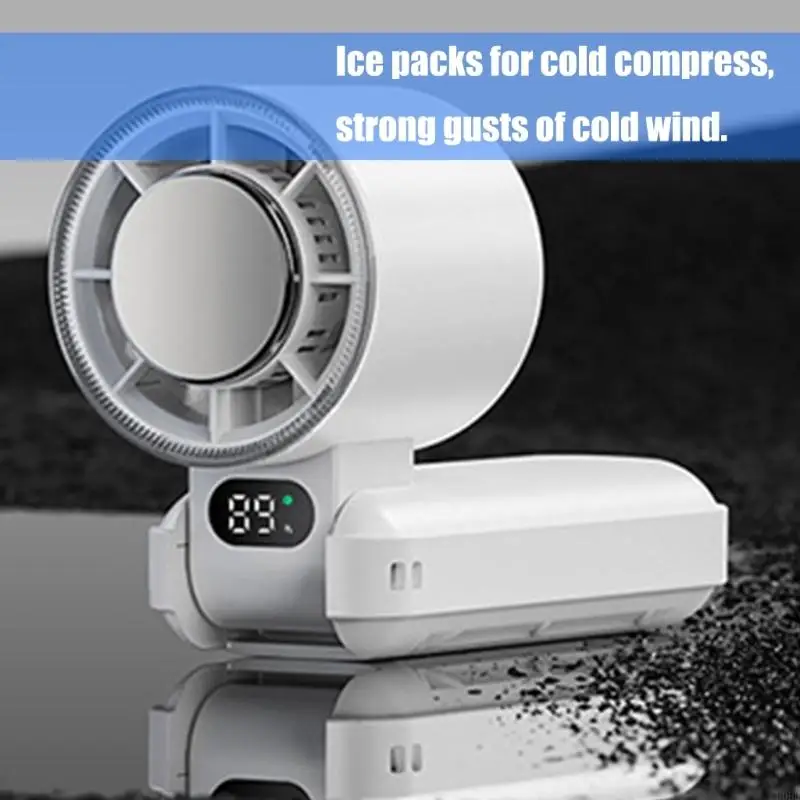 التبريد الجليدي مروحة محمولة 3600mah محمولة قابلة للشحن للسفر في الهواء الطلق
