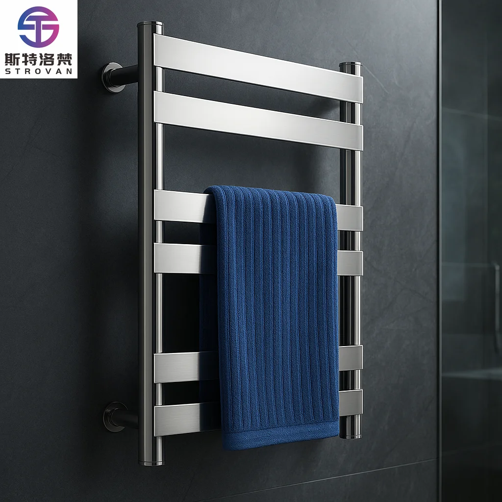 

Luxury Hotel Bathroom Wall Mounted Electric Towel Rack Stainless Steel Heating Drying Rail Smart Towel Warmer