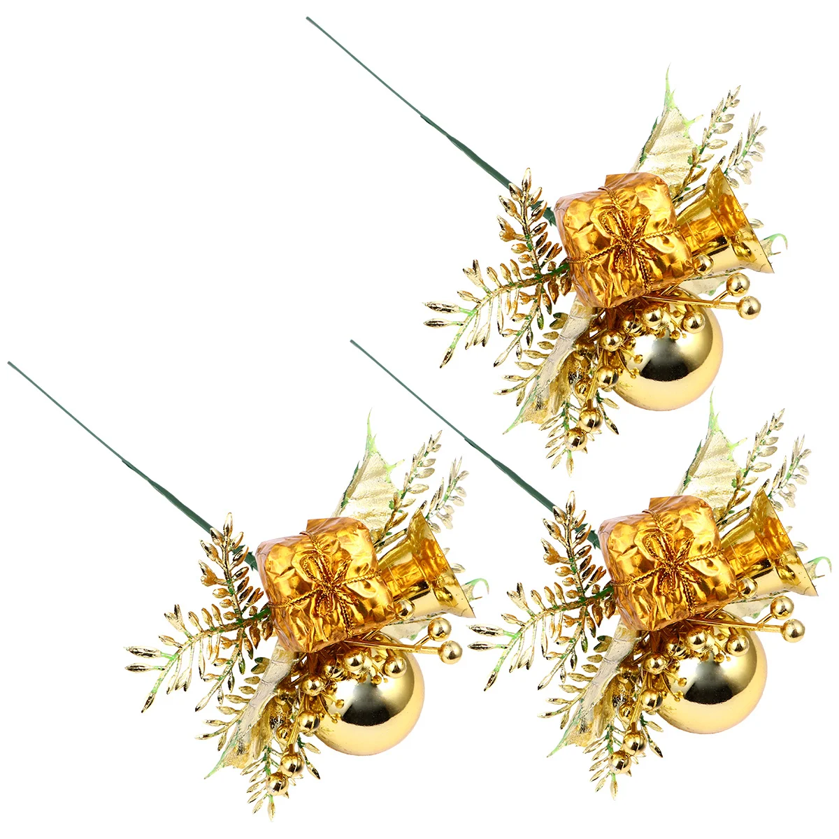 

3pcs Simulation Flower Branches Artificial Christmas Tree Decor For Holiday Party Xmas Decoration Fake Flower Adornment