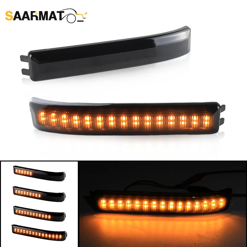 

2 шт. светодиодные динамические указатели поворота бокового зеркала с дымчатыми линзами, желтый свет для Ford F150 2009-2014 Raptor 2010-2014 9L3Z17E748BA