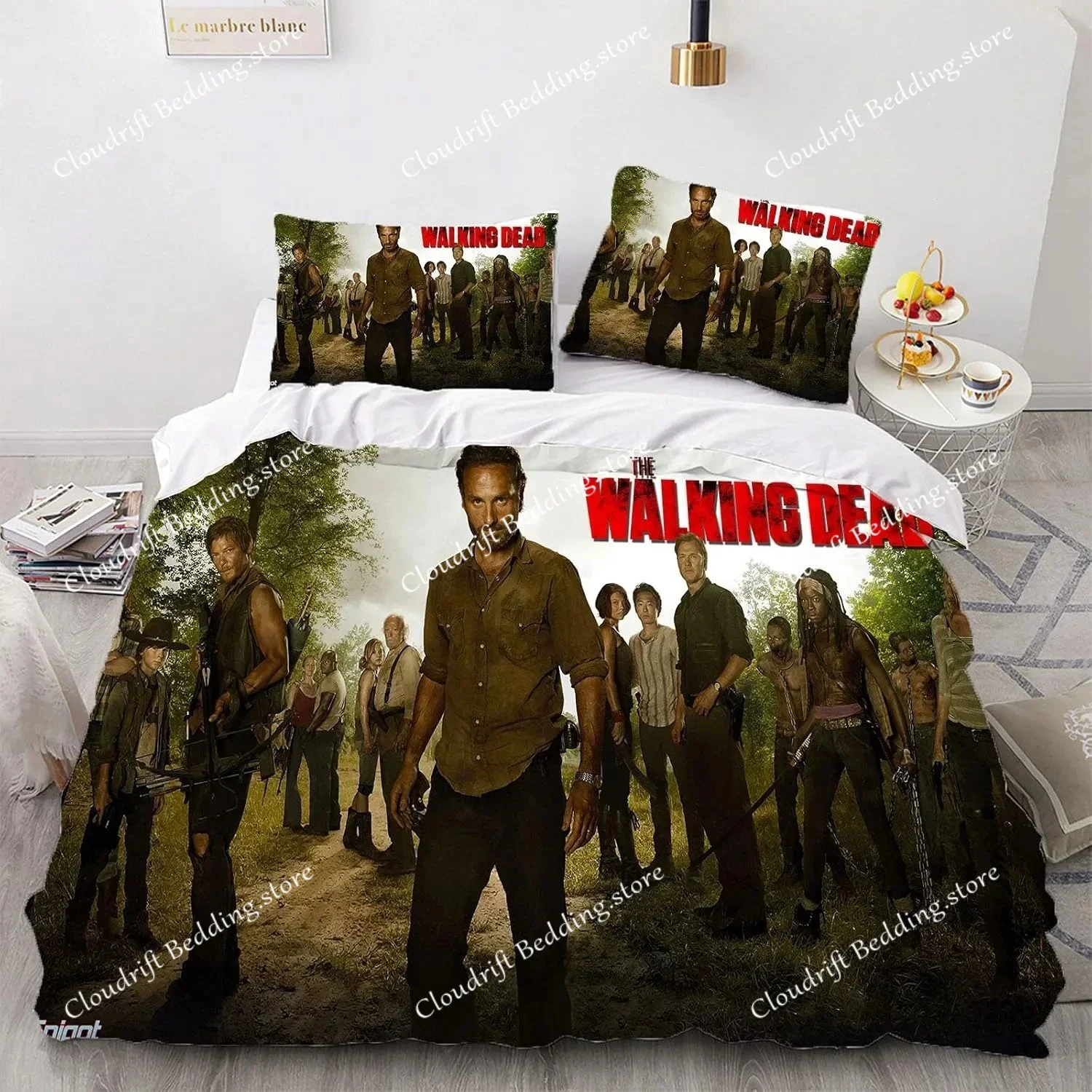 

The Walking Dead Duvet Cover Anime Cartoon Bedding Set Adult Boys Girls Bedroom Decoration Kids Gift Single Double King Size026