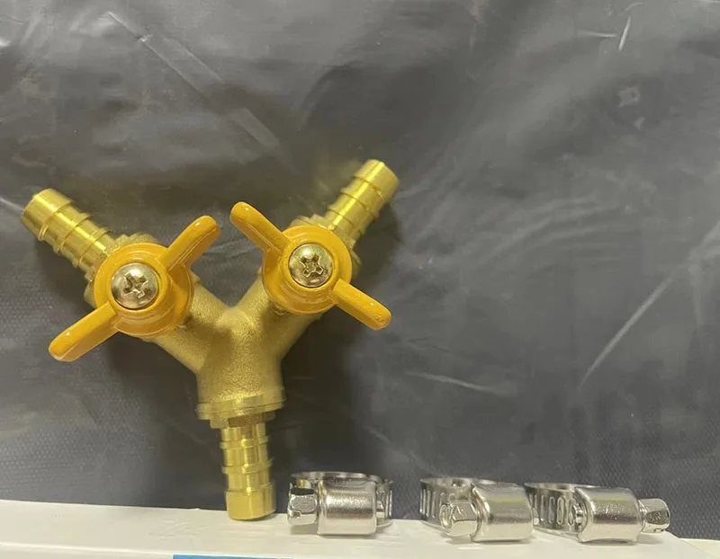 جميع النحاس الغاز ثلاثي الاتجاه صمام 4-نقطة أنابيب الغاز سبليت موصل مع التبديل الغاز المسال نقطة واحدة اثنين الكرة صمام