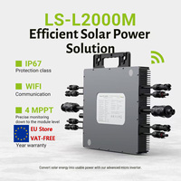 800W 2000W Solar Micro Inverter, 4 MPPT, Pure Sine Wave, Grid Tie, IP67 Waterproof, WiFi, 28-55V DC to 230V AC, for 280-650W PV