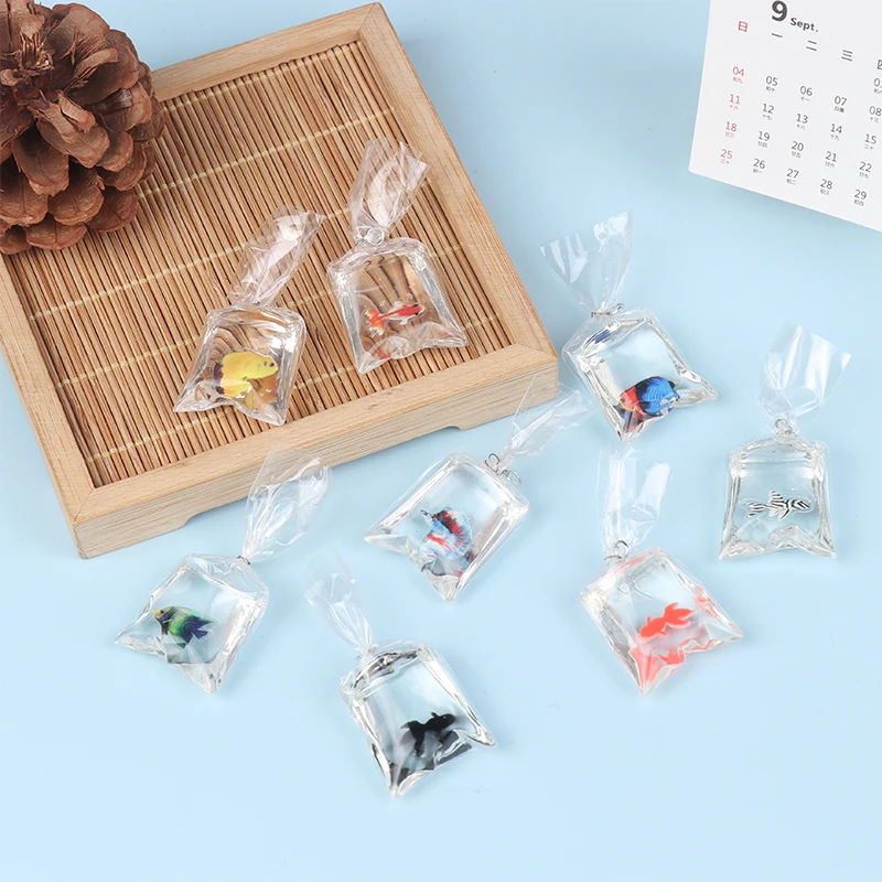 1Bag 1:12 Dollhouse Miniature Fish Tank Fish Cute Ornamental Fish Home Aquarium Decor Toy Doll House Accessories