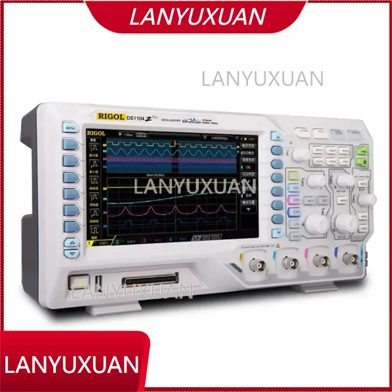 RIGIOL DS1104Z Plus 100Mhz Digital Oscilloscope with 4 1GS/S Sampling Rate 10 Bit Resolution 1 Year Warranty