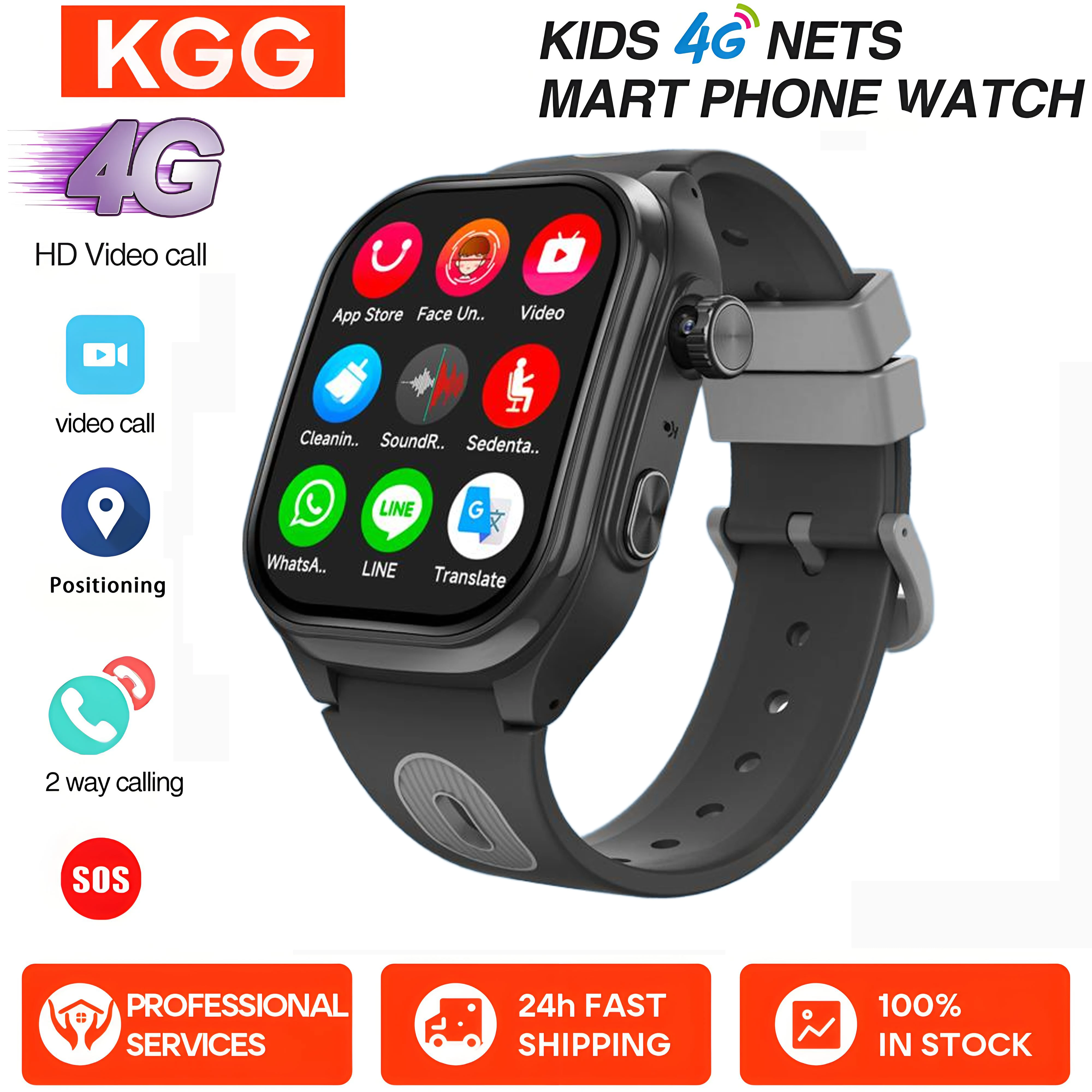 

Детские умные часы для телефона 2 + 16G, 4G, 2,0 дюйма, загрузка через приложение, GPS, WIFI, камера для видеозвонков, детские умные часы, монитор, трекер, местоположение