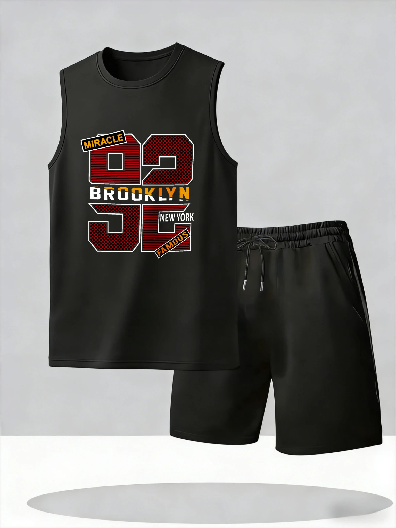 

Men's Tank Top Sets 2026 Summer Thin Quick Dry oversize sets for men running crewneck men's tracksuit Breathable beach seaside