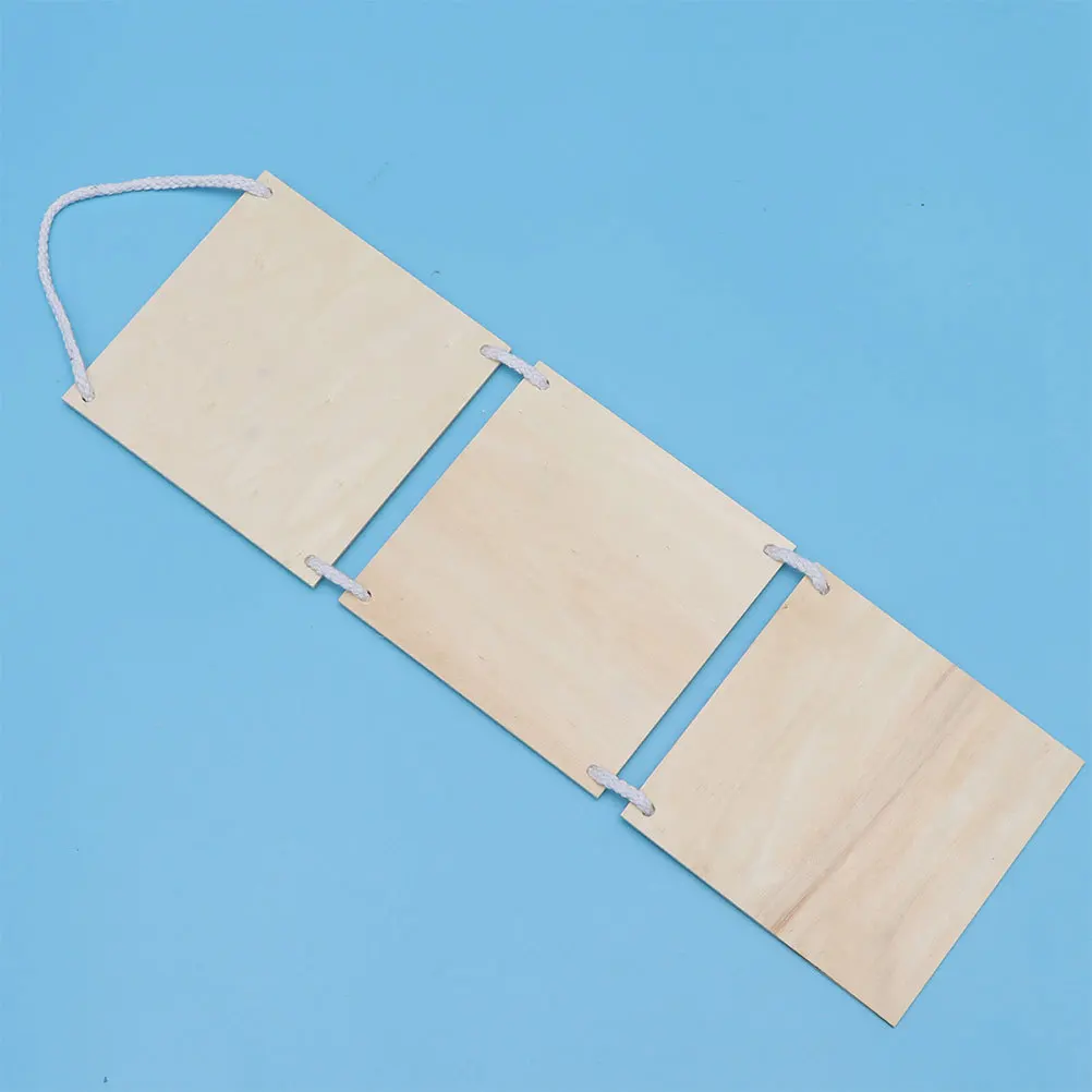 3Pcs Wood Hanging Boards Blank Smooth Board DIY Drawing Painting Craft Wall Decor for Home Cafe Shop Wall Display Board