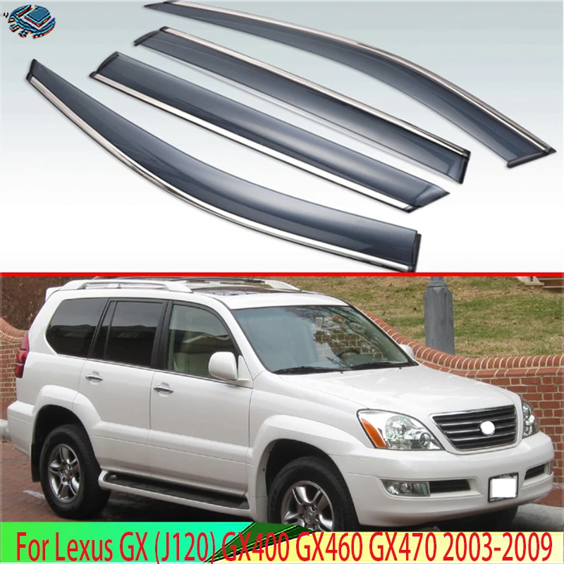 Plastic Car Window Visors Rain Sun Visor Shield Cove Accessories 4PCS For Lexus GX (J120) GX400 GX460 GX470 2003-2009 2005 2008